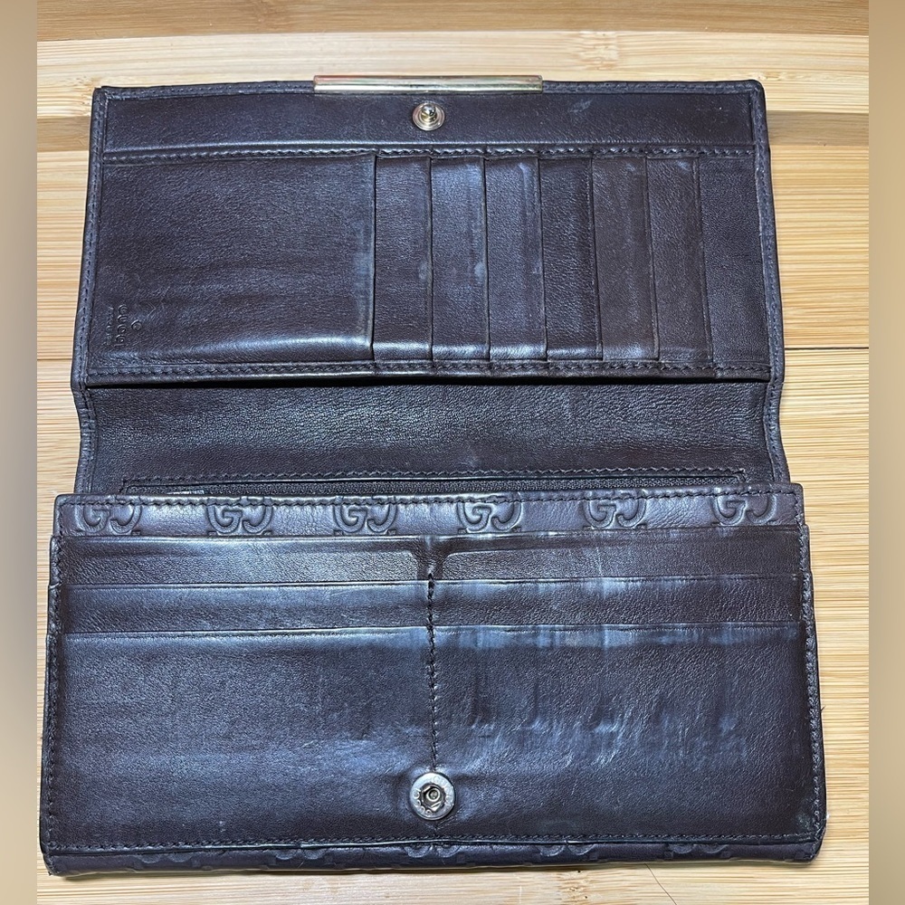 Gucci Long Wallet in brown Guccissima leather. - Picture 5 of 16